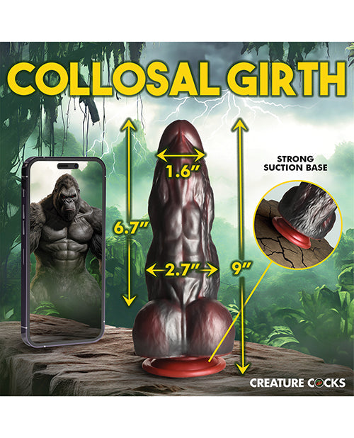 Créature bites Roi Kong Godemichet en silicone - Rouge/Gris