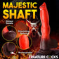 Dildo de silicona para masturbarse Creature Cocks Ramming Hound - Rojo/Marrón