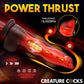 Dildo de silicona para masturbarse Creature Cocks Ramming Hound - Rojo/Marrón
