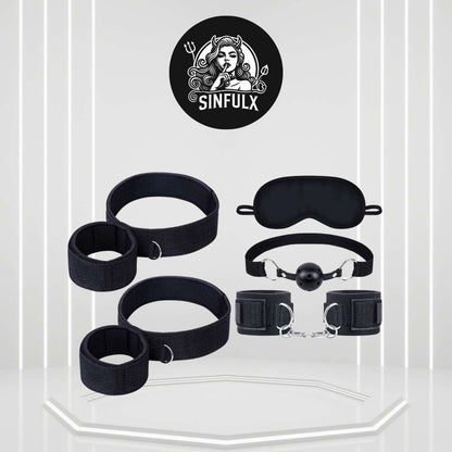 Juego de esposas ajustables de BDSM para muñecas y tobillos/muslos