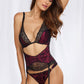Cut Out Lace and Satin Teddy