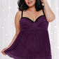 Plus Size Push Up Babydoll Set