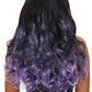Long Curly Purple Ombre Hair Extensions