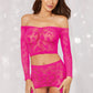 Pink Heart Cami and Skirt Set