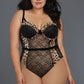 Plus Size Cheetah Print Mesh Teddy