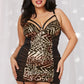 Plus Size Sequin Animal Print Chemise