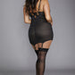 Plus Size Fishnet Cage Chemise