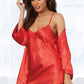 Simple Satin Robe and Chemise