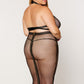 Plus Size Stretch Fishnet Bra and Skirt