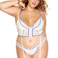 Plus Size Cotton Eyelet Bra and Panty Set
