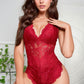 Scalloped Lace Cut Out Lingerie Teddy