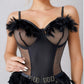 Fine Feather Garter Teddy