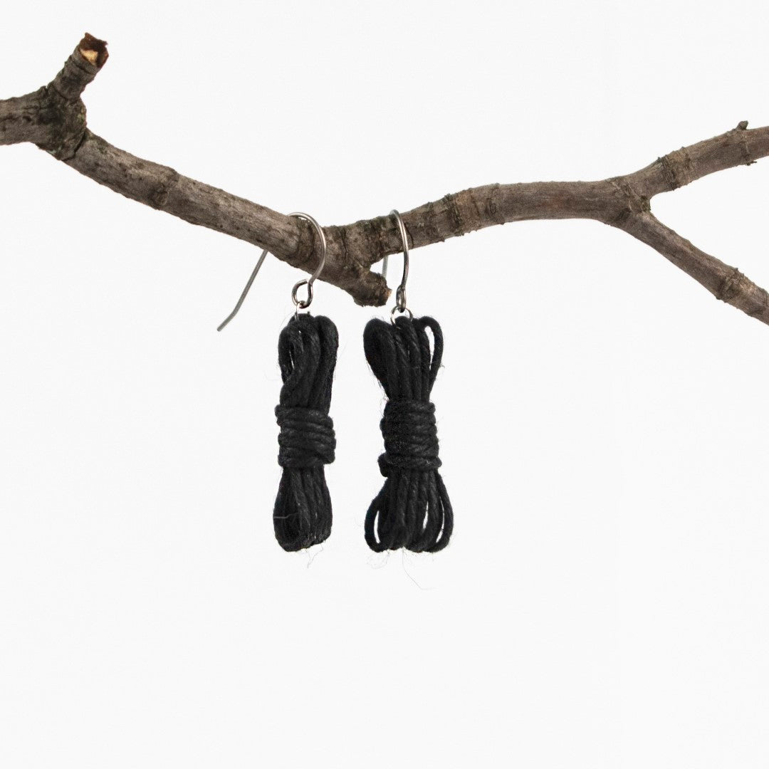 Boucles d'oreilles corde bondage - Boucles d'oreilles bondage - Boucles d'oreilles BDSM - Boucles d'oreilles Kink