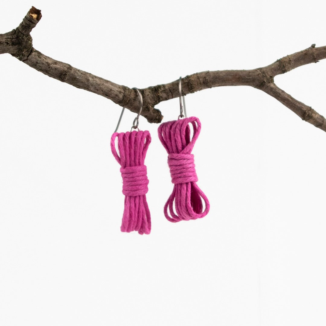 Boucles d'oreilles corde bondage - Boucles d'oreilles bondage - Boucles d'oreilles BDSM - Boucles d'oreilles Kink