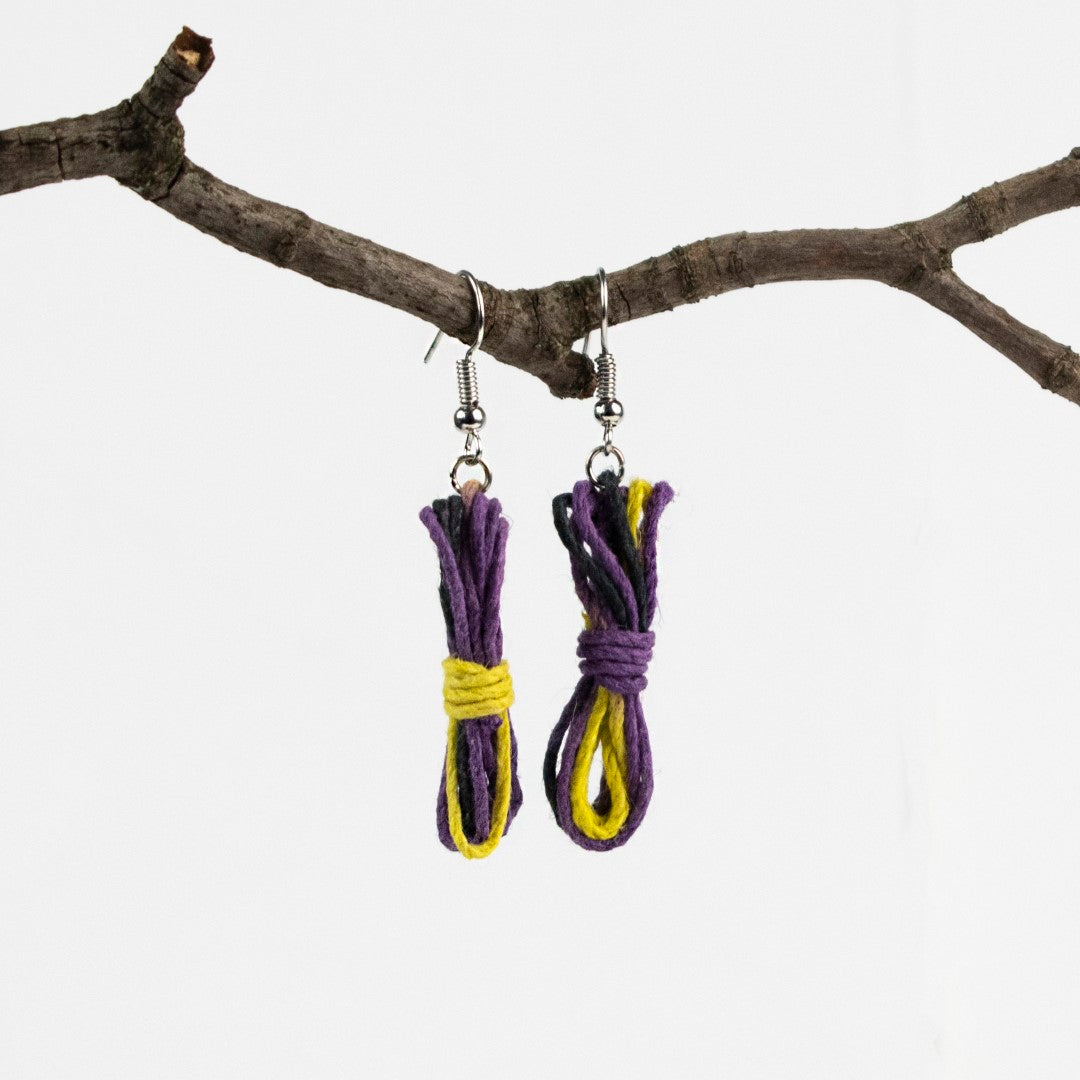 Boucles d'oreilles corde bondage - Boucles d'oreilles bondage - Boucles d'oreilles BDSM - Boucles d'oreilles Kink