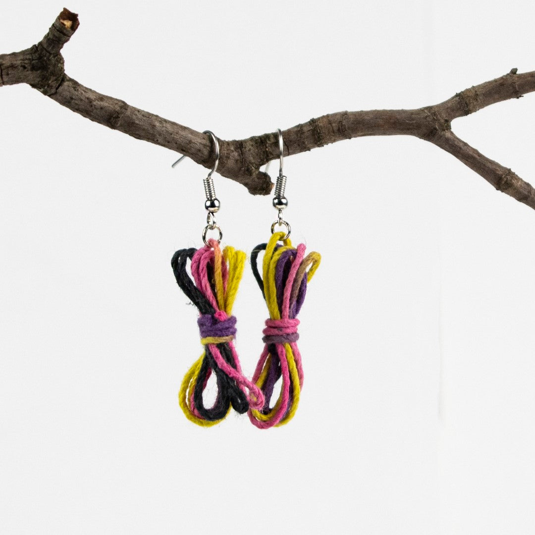 Boucles d'oreilles corde bondage - Boucles d'oreilles bondage - Boucles d'oreilles BDSM - Boucles d'oreilles Kink