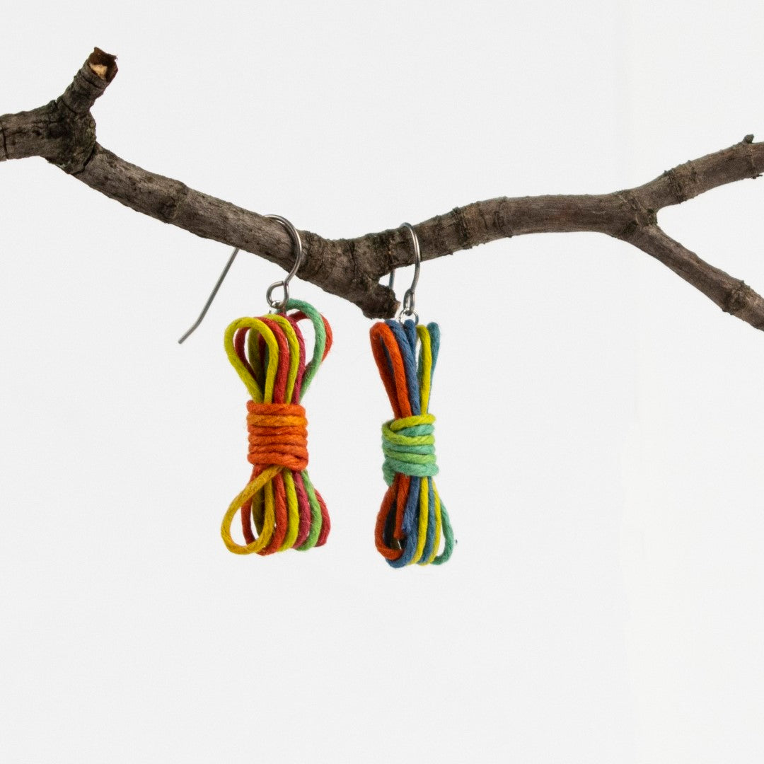 Boucles d'oreilles corde bondage - Boucles d'oreilles bondage - Boucles d'oreilles BDSM - Boucles d'oreilles Kink