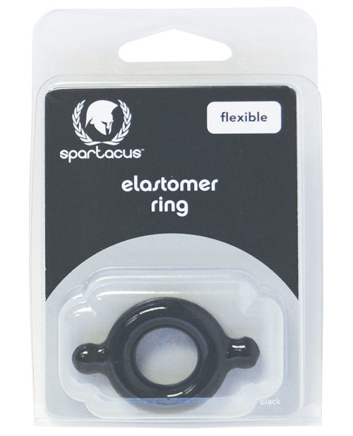 Anillo para pene de elastómero Spartacus - Negro