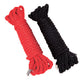 Corde BDSM en satin WhippedSmart Heartbreaker - Noir/Rouge - Lot de 2