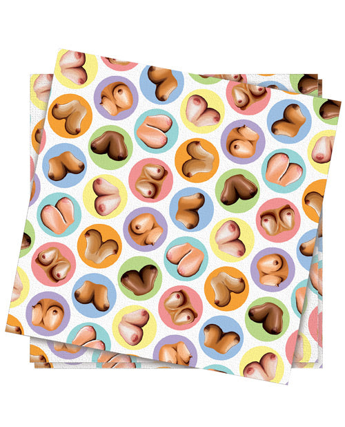 Mini-serviettes à seins - Paquet de 8