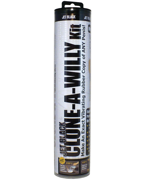 Kit Clone-A-Willy Godemiché vibrant | Godemiché noir de jais | Godemiché réaliste | Grand godemiché à fabriquer soi-même | Gros godemiché