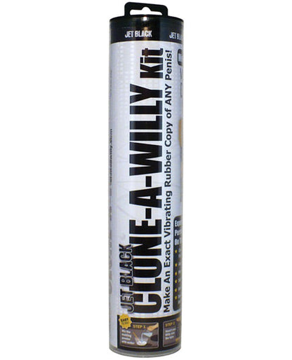 Kit Clone-A-Willy Godemiché vibrant | Godemiché noir de jais | Godemiché réaliste | Grand godemiché à fabriquer soi-même | Gros godemiché