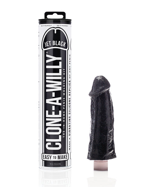 Kit Clone-A-Willy Godemiché vibrant | Godemiché noir de jais | Godemiché réaliste | Grand godemiché à fabriquer soi-même | Gros godemiché