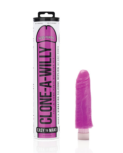 Kit Pénis Clône-Moi Vibrante | God vibrant violet néon | God réaliste à faire soi-même | Gros god à faire soi-même | Grand god