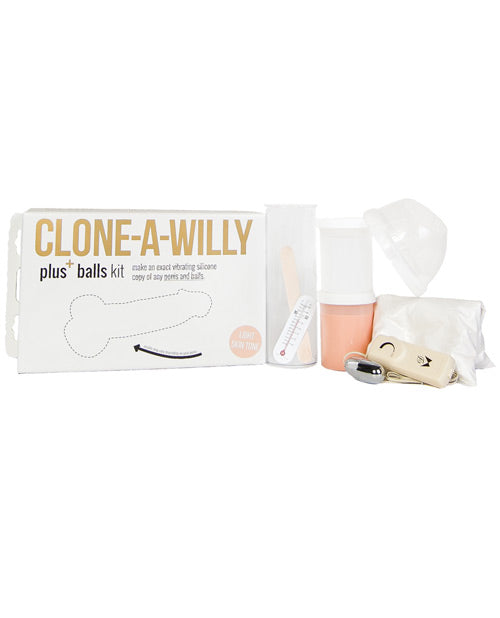 Kit de fabrication de gros gode DIY Clone-A-Willy | Kit réaliste avec testicules | Gode réaliste couleur chair claire