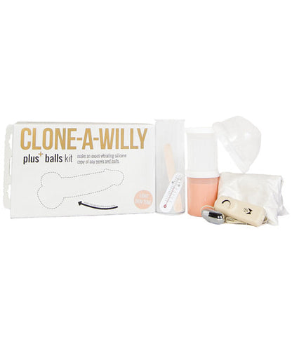 Kit de fabrication de gros gode DIY Clone-A-Willy | Kit réaliste avec testicules | Gode réaliste couleur chair claire