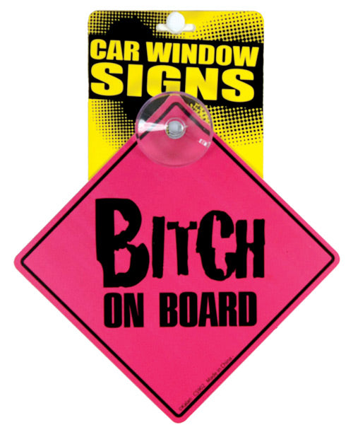 Carteles de ventanilla para coche "Perrita a bordo"
