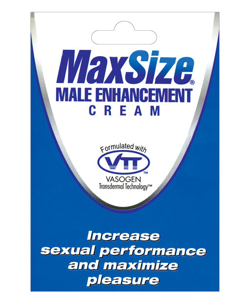 Max Size Crème Stimulante pour Hommes - Sachet Individuel