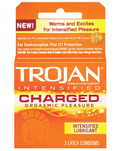 Préservatifs Trojan Intensified Charged - Boîte de 3