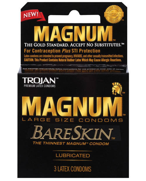 Préservatifs Trojan Magnum Bareskin - Paquet de 3