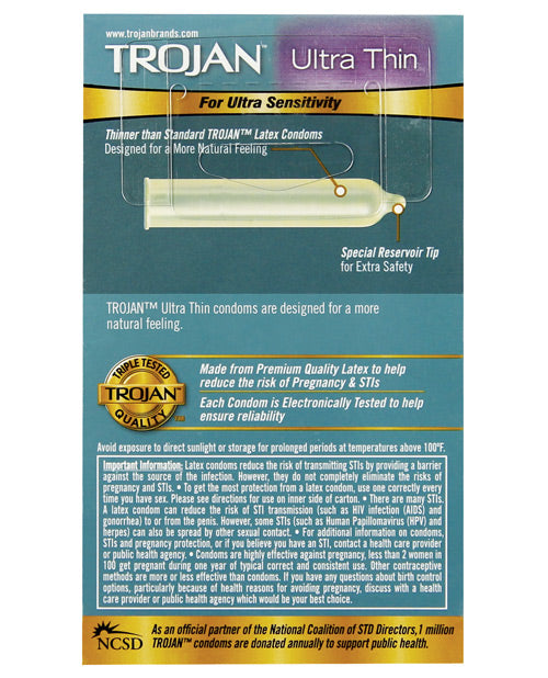 Preservativos Trojan Ultra Fino - Caja de 12