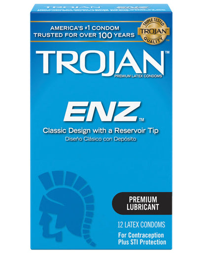 Préservatifs lubrifiés Trojan Enz - Boîte de 12