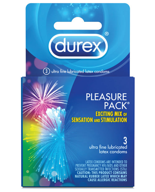Durex Condom Pleasure Pack - Boîte de 3