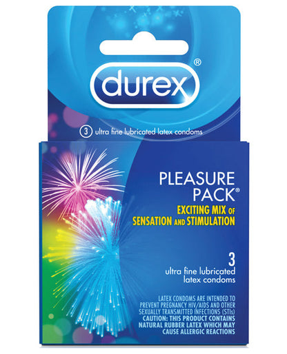 Durex Condom Pleasure Pack - Boîte de 3