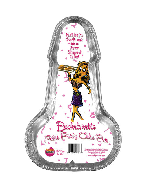 Molde desechable mediano para pastel de fiesta de soltera Peter - Paquete de 2