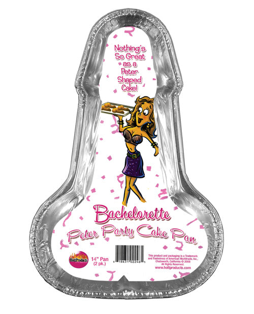 Molde desechable grande para pastel de despedida de soltera "Peter Party" - Paquete de 2