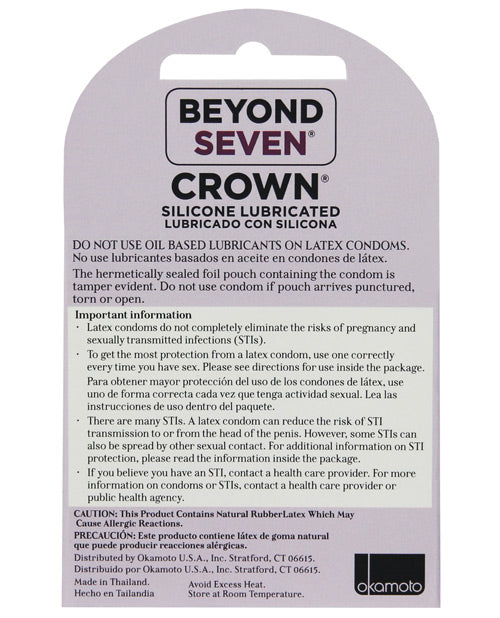 Condones lubricados Crown - Caja de 3