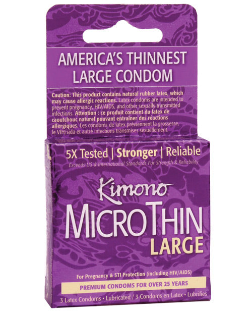 Condón Kimono Micro Fino Grande - Caja de 3