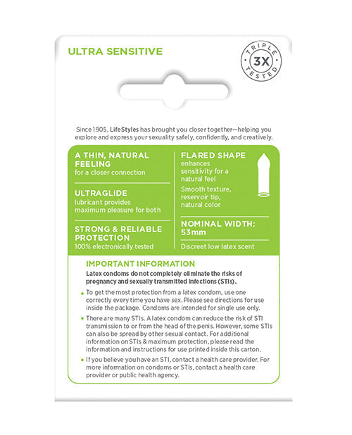 Lifestyles Ultra Sensible - Boîte de 3