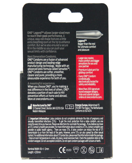 One The Legend XL Condones - Caja de 3