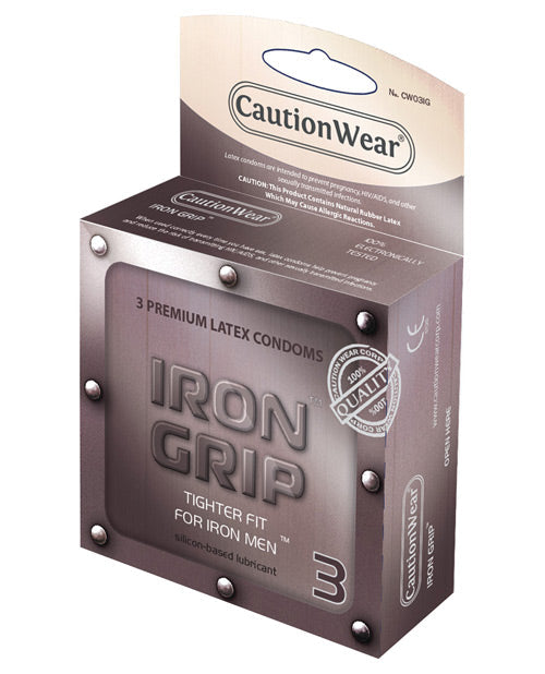 Precaución Guantes Iron Grip Ajuste Firme - Paquete de 3