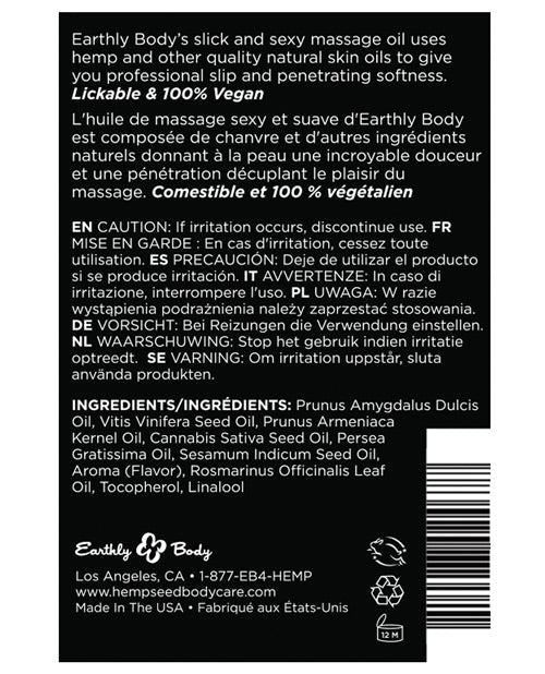 Huile de massage comestible Earthly Body - Banane 59 ml