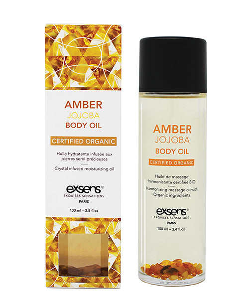 EXSENS de Paris Aceite Corporal Orgánico con Piedras - Ámbar Jojoba 100 ml