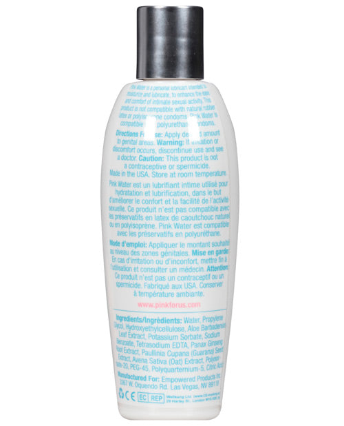 Lubricante Pink Water - Botella con tapa abatible de 4.7 oz
