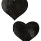 Cache-tétons Cœur liquide basique Pastease - Noir Taille unique