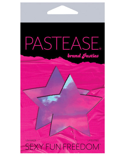 Cache-tétons étoile holographique de qualité supérieure Pastease - Rose Taille unique